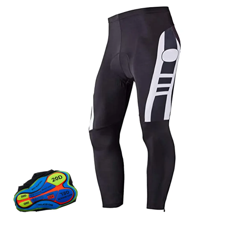Cycling Trousers Anti-sweat Anti Slip Padded Gel Racing Bicycle Breathable Comfortablemen Anti-shock Cycling Pants Mountain Bike
