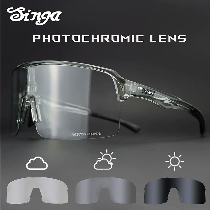 Photochromic Cycling Sunglasses Bike Eyewear Outdoor Glasses  Runnning Sunglasses Bicycle Eyewear Sunglasses