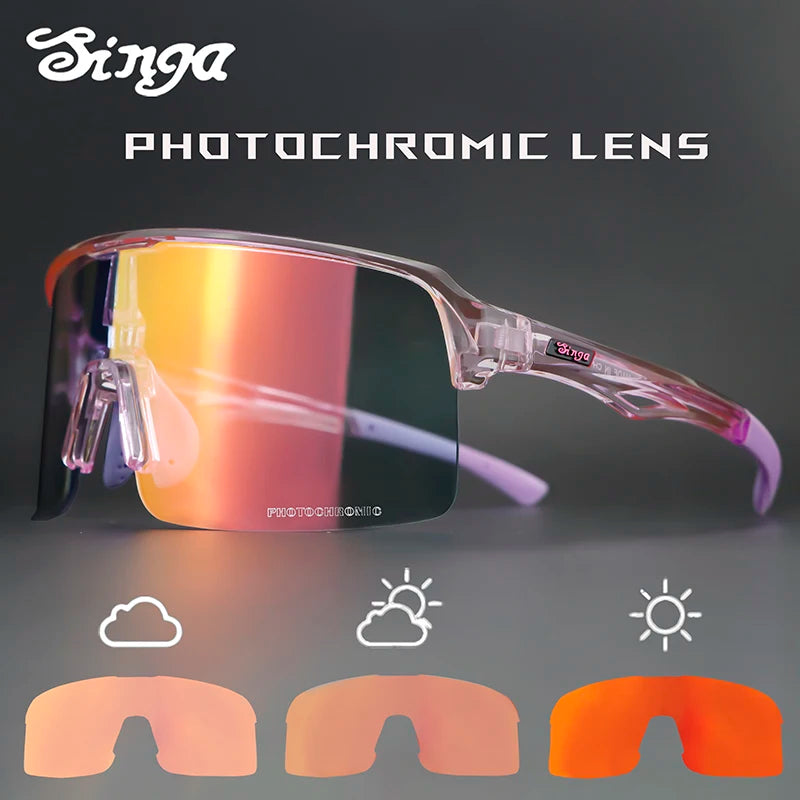 Photochromic Cycling Sunglasses Bike Eyewear Outdoor Glasses  Runnning Sunglasses Bicycle Eyewear Sunglasses