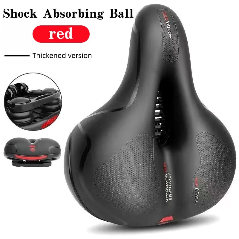 Bicycle seat with shock absorption function, ergonomic and comfortable cushion, suitable for daily cycling and traveling.