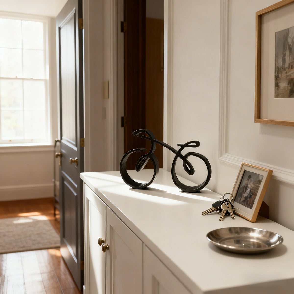 Minimalist Bike Model, Elegant 3D Printed Cycling Sculpture for Desk Decor, Home Office Gift for Cyclists
