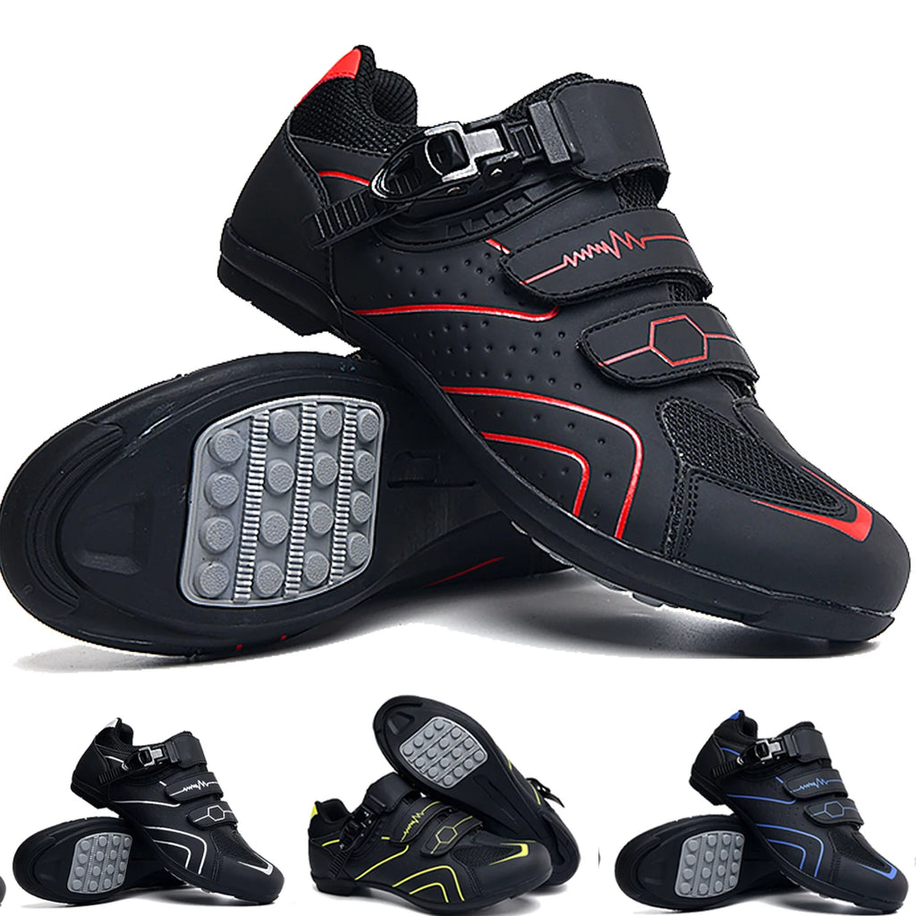 New Men's Cycling Sneakers with Cleats Speed Cycling Shoes for Women, Rubber-Soled Cycling Shoes