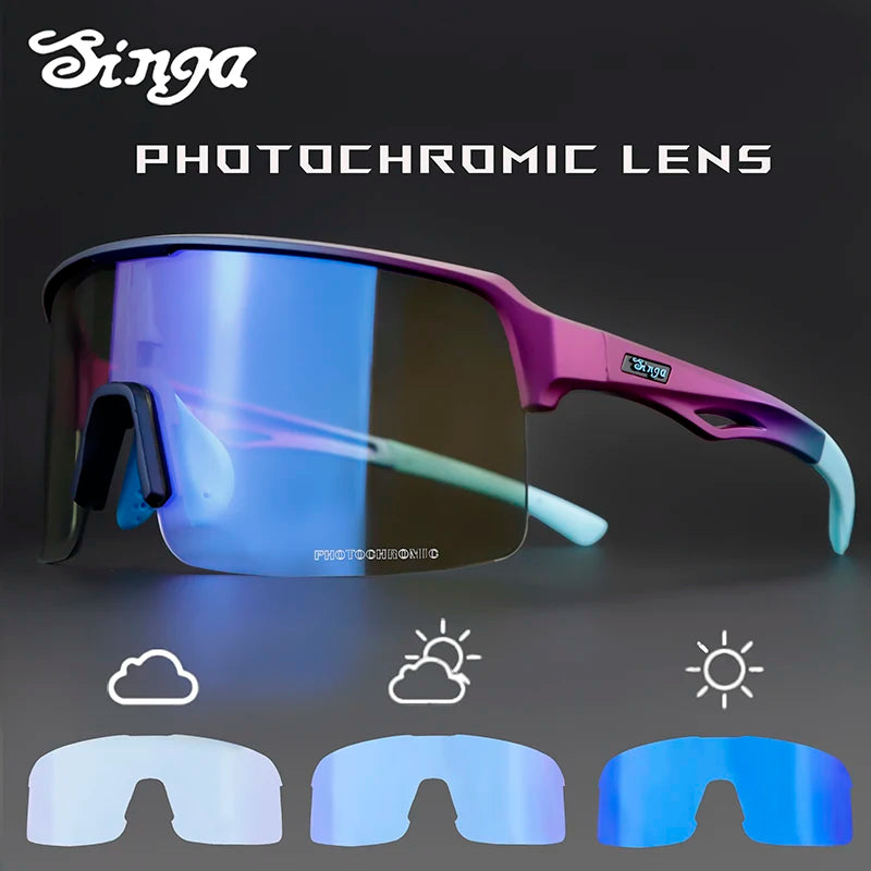 Photochromic Cycling Sunglasses Bike Eyewear Outdoor Glasses  Runnning Sunglasses Bicycle Eyewear Sunglasses