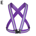 Cycling Reflective Strip Safety Vest Adjustable Highly Elastic Electric Scooter Reflective Vest For Running Jogging Fishing
