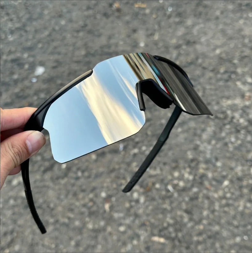 Cycling Sunglasses UV Protection Windproof Large Frame Sports Goggles for Outdoor Biking Mens Sunglasses