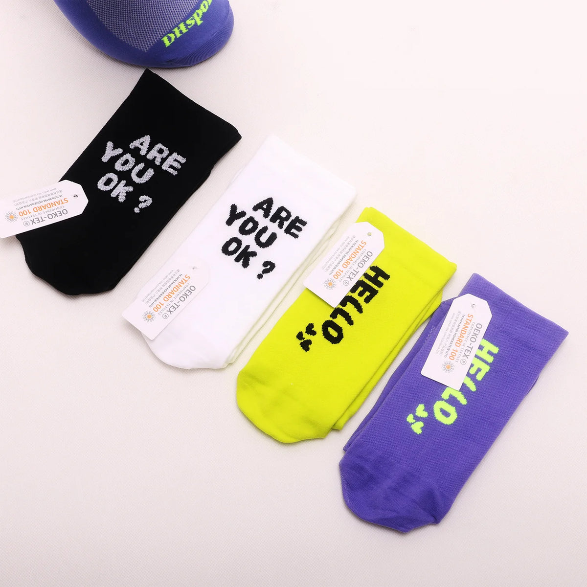 Cycling Socks, Cycling Sport, Breathable, Sweat Absorbing, High Elasticity, Men's and Women's Four Seasons, Mid-Length Socks