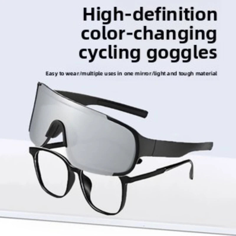 Cycling Sunglasses UV Protection Windproof Large Frame Sports Goggles for Outdoor Biking Mens Sunglasses
