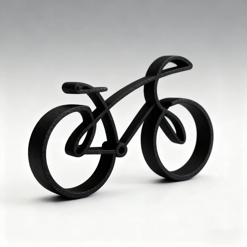 Minimalist Bike Model, Elegant 3D Printed Cycling Sculpture for Desk Decor, Home Office Gift for Cyclists