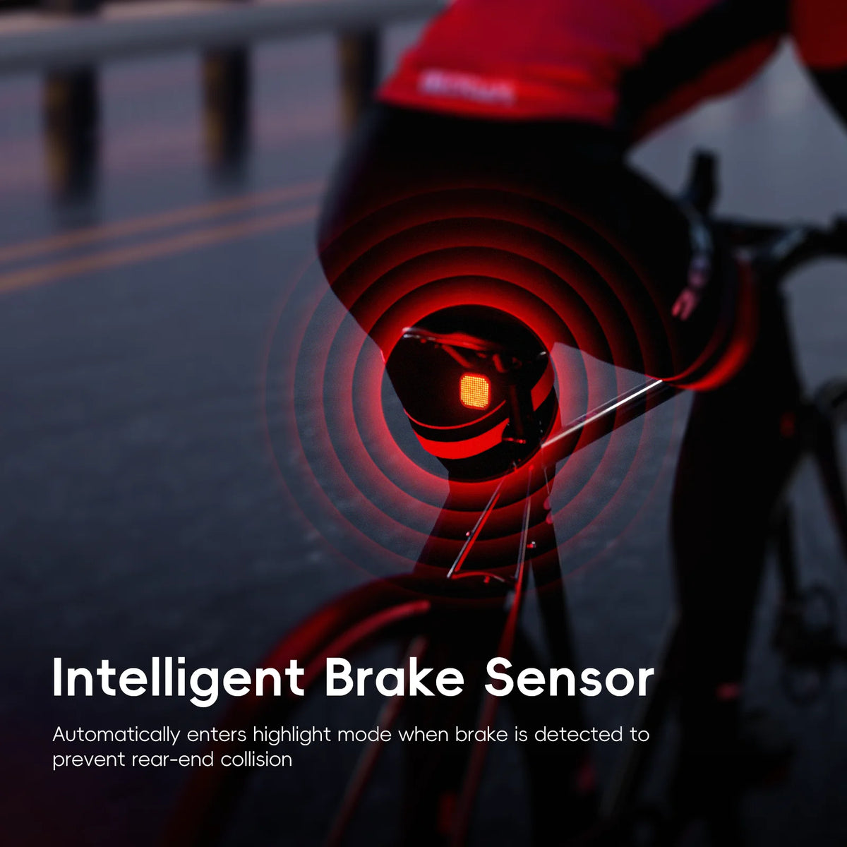 CYCLAMI CY180 CY180T Cycling Intelligent Emoticons Tail Light Smart Brake Rear Light Cycling Intelligent Dot Matrix Bike Taillig