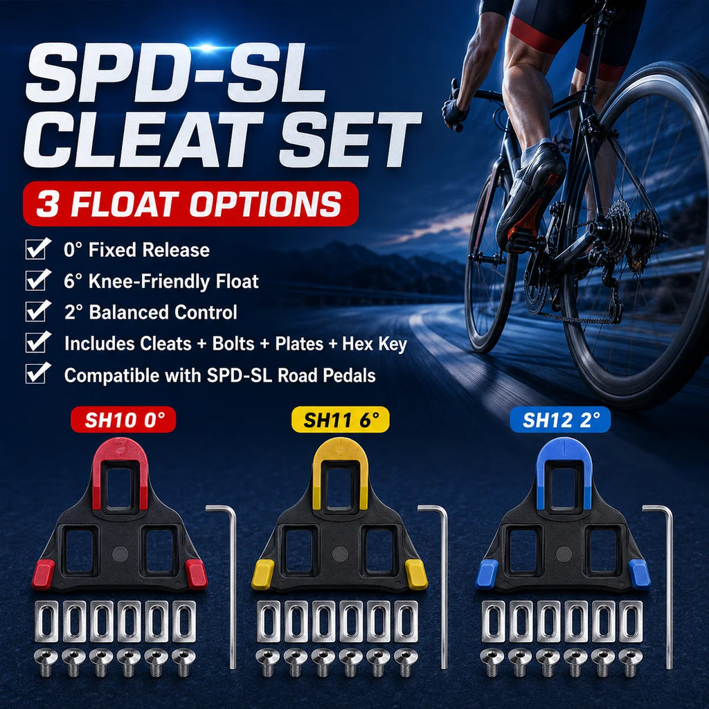 Road Bike Cleats 1 Pair Cycling Shoe Cleats Pedal Cleat Set for Shimano SPD-SL Ultegra SH11 SH10 SH12 Bicycle Road Cycling Shoes