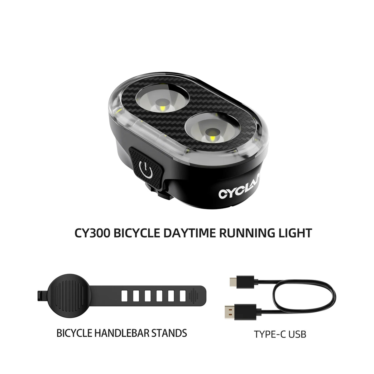 CYCLAMI CY300T Bicycle Smart Brake Sensing Front Rear Light Waterproof MTB Road Bike Lights Cycling Accessories