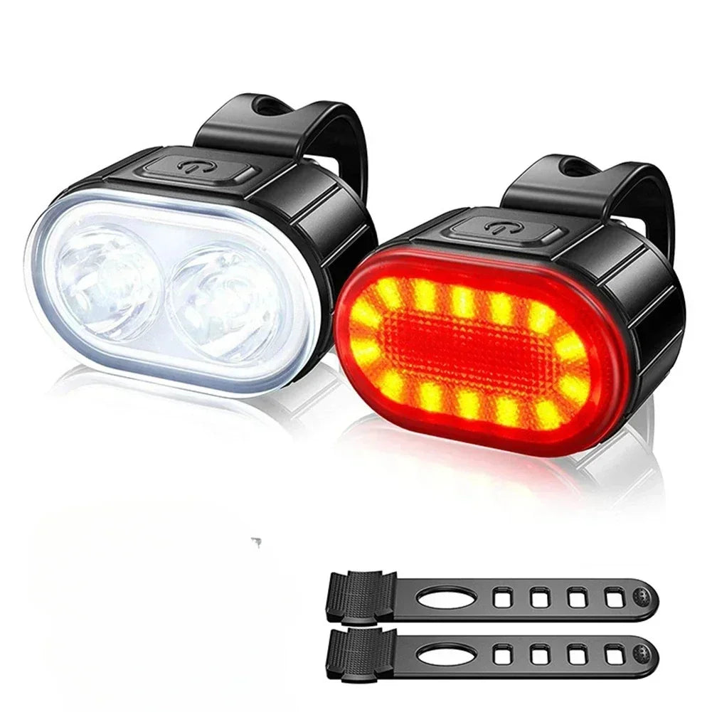 Cycling Light  Bright Bicycle Front/Tail Light Rechargeable Bike Headlight Waterproof Mountain Road Bike Flashlight Bicycle Lamp