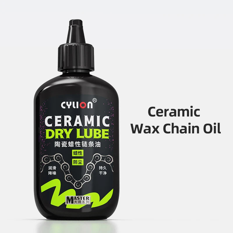 Cylion 120ml Bicycle Chain Lube All Weather/Ceramic Dry Lube Bike Lubricant Fluid Long-Lasting Cycling Lube Maintenance Oil