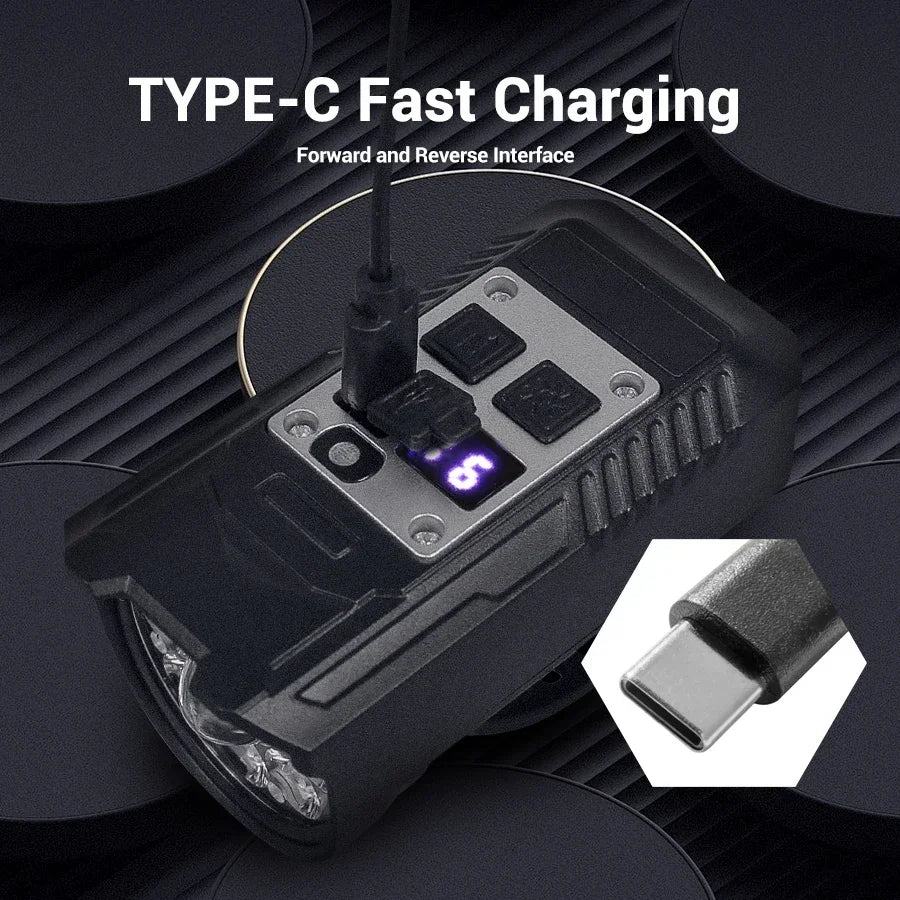 Cycling Light  Bright Bicycle Front/Tail Light Rechargeable Bike Headlight Waterproof Mountain Road Bike Flashlight Bicycle Lamp