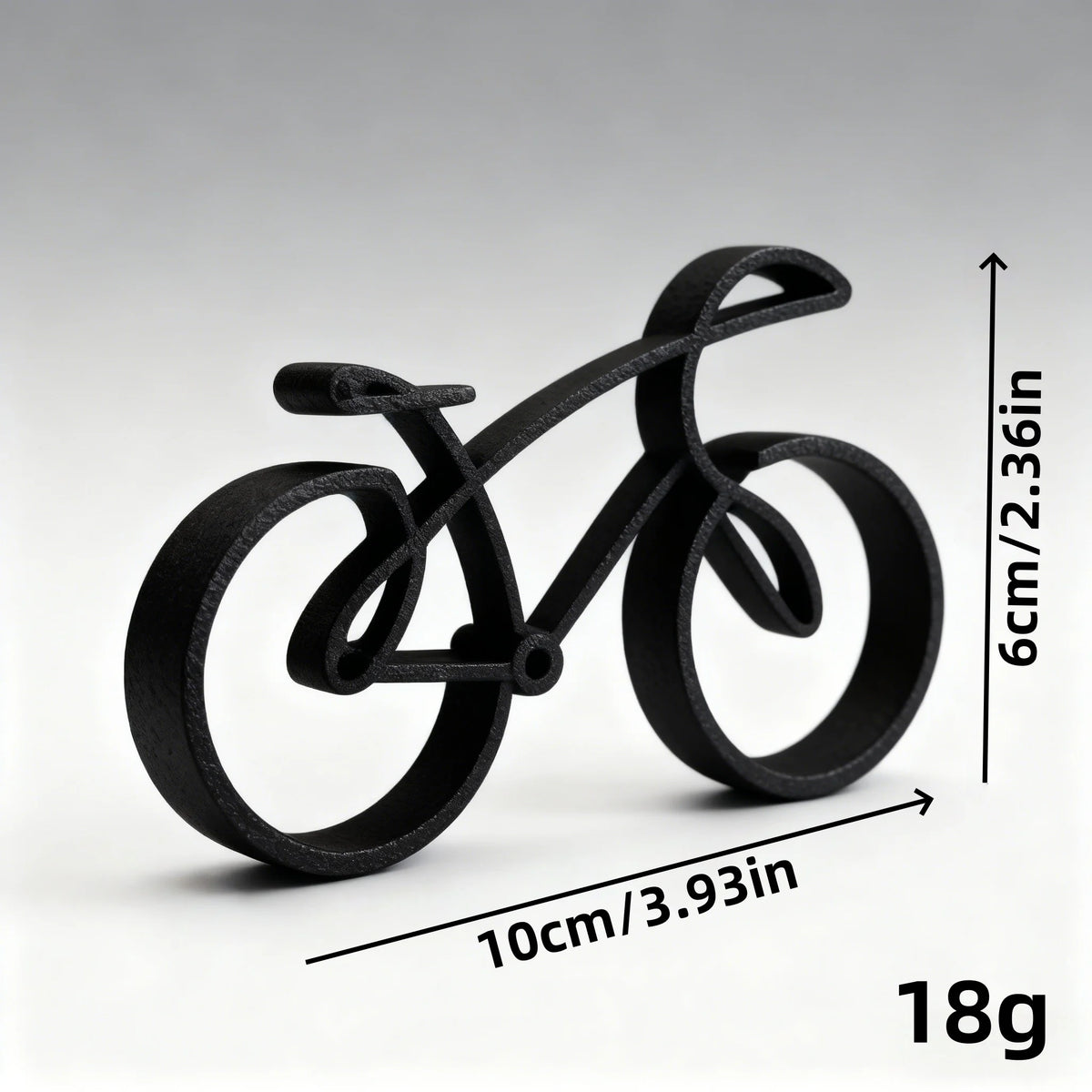 Minimalist Bike Model, Elegant 3D Printed Cycling Sculpture for Desk Decor, Home Office Gift for Cyclists