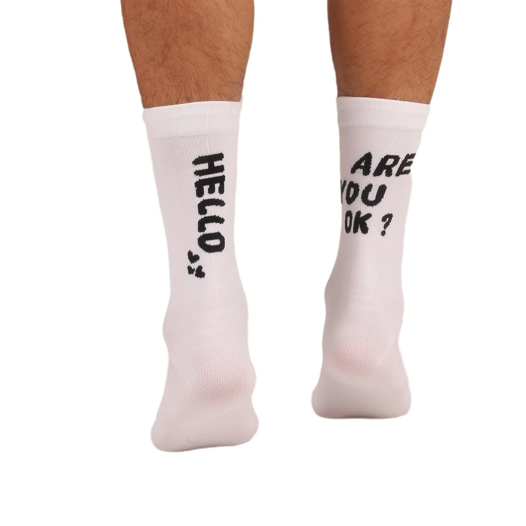 Cycling Socks, Cycling Sport, Breathable, Sweat Absorbing, High Elasticity, Men's and Women's Four Seasons, Mid-Length Socks